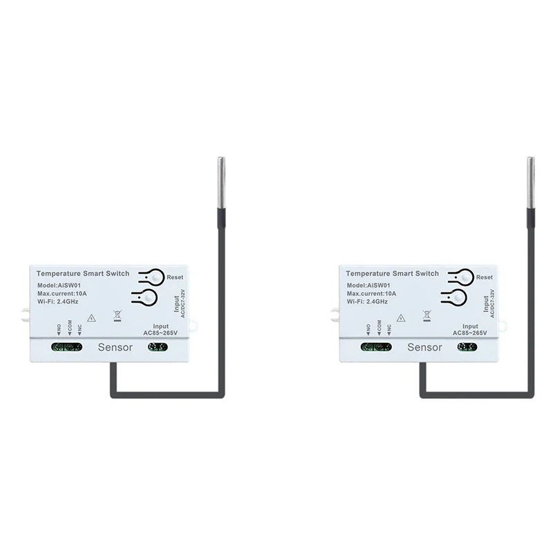 

【СОВЕРШЕННО НОВЫЙ】2X Tuya Wi-Fi датчик температуры 2,4G Wi-Fi датчик температуры умный переключатель с датчиком температуры 1 м