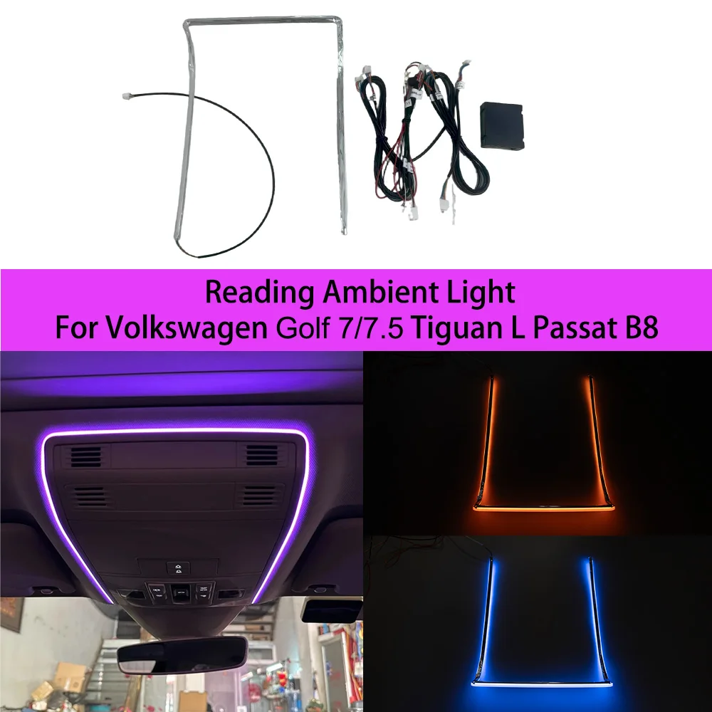 Reading Light Ambient Light For VW Golf MK7 MK8 Passat B8 Tiguan MK2 MQB RGB Roof Map Light Sync Original Car Atmosphere Light