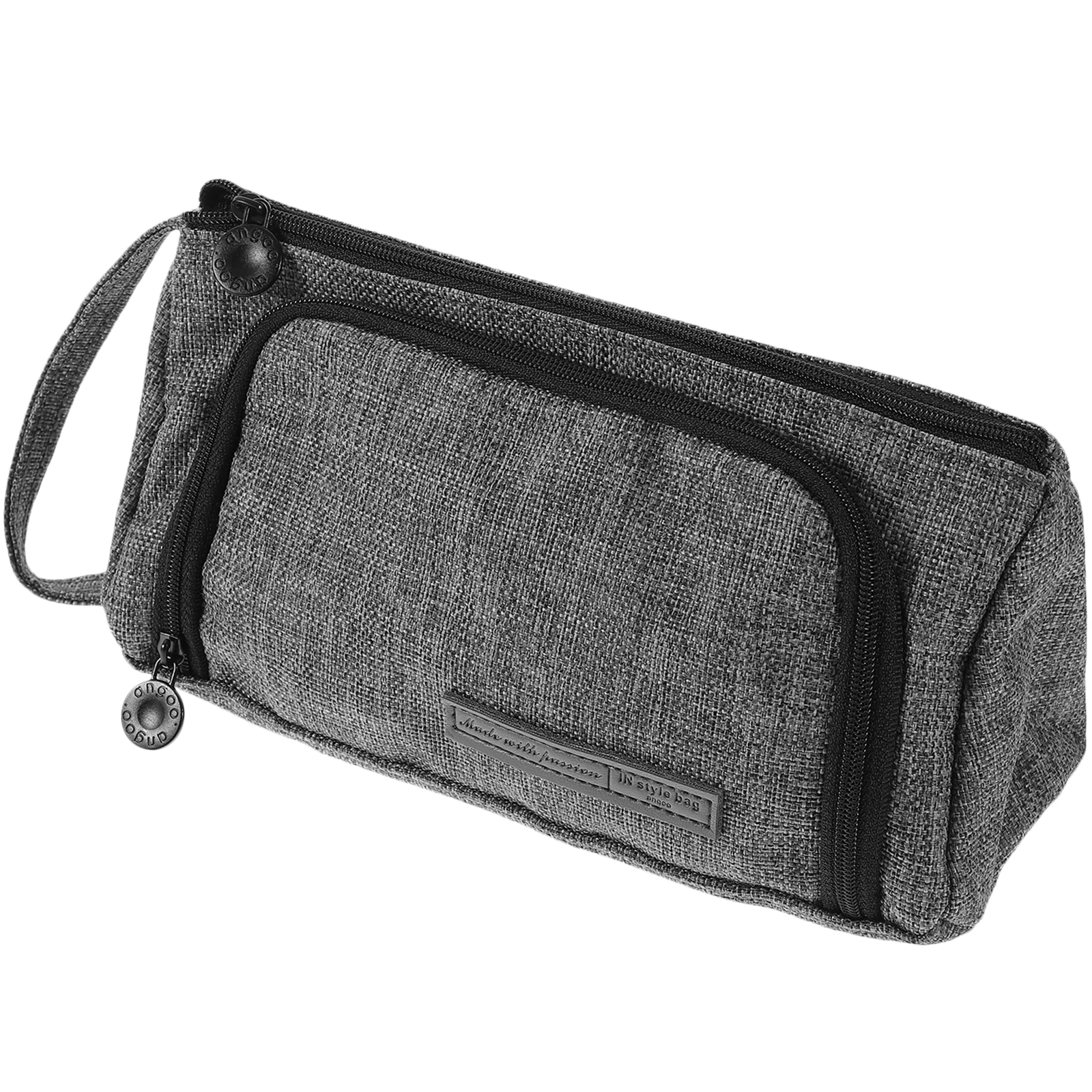

Large Capacity Pencil Case Canvas Pen Bag Handheld Pouch Student School Office Supplies Kids Gift Practical Design Storage