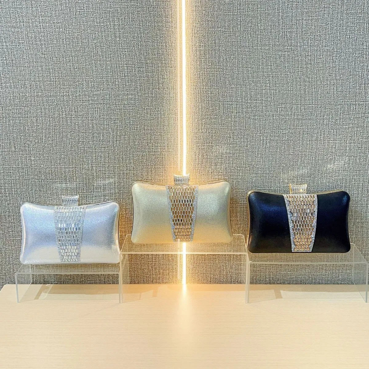 حقيبة عشاء المشاهير الفاخرة الخفيفة مأدبة حقيبة ساعي الراقية حقيبة يد نسائية متعددة الاستخدامات Pochette Soirée فام Mariage #4