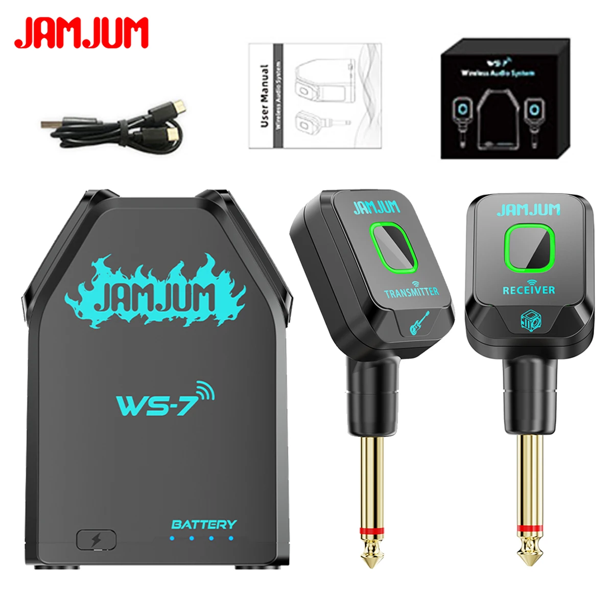 jamjum-ws-7-digital-wireless-system-–-50m-range-100h-battery-life-635mm-plug-for-electric-acoustic-instruments