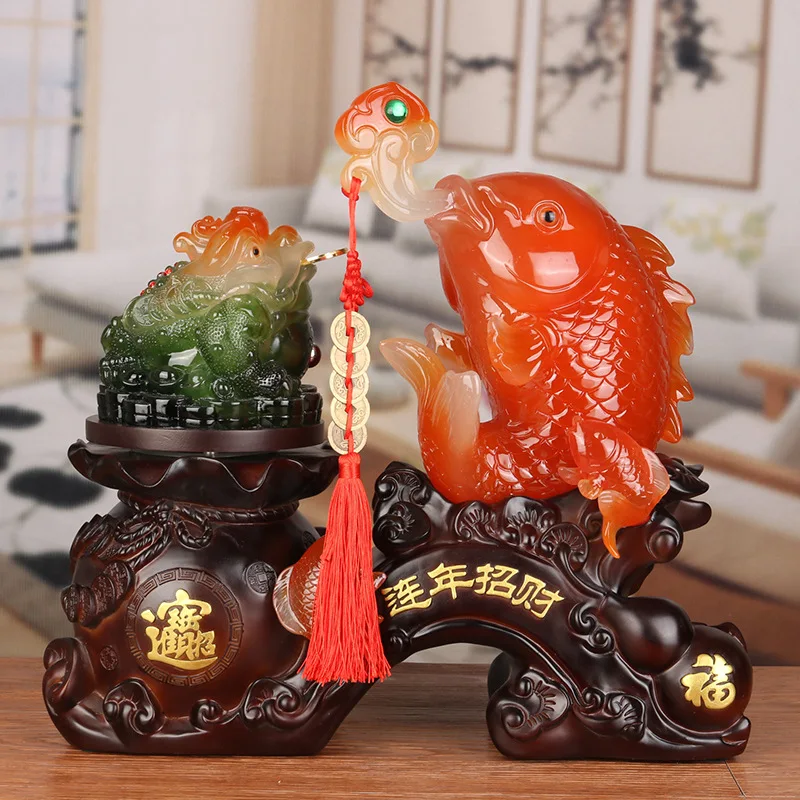 Wealth Golden Toad Decoration Home TV Cabinet Office Decoration Opening Creative Gift Crafts