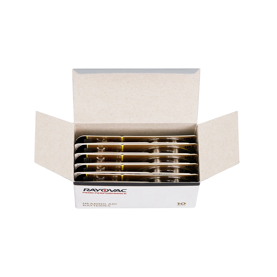 60 قطعة/صندوق Rayovac الذروة A10 الزنك بطارية الهواء 10A 10 PR70 A10 بطاريات السمع