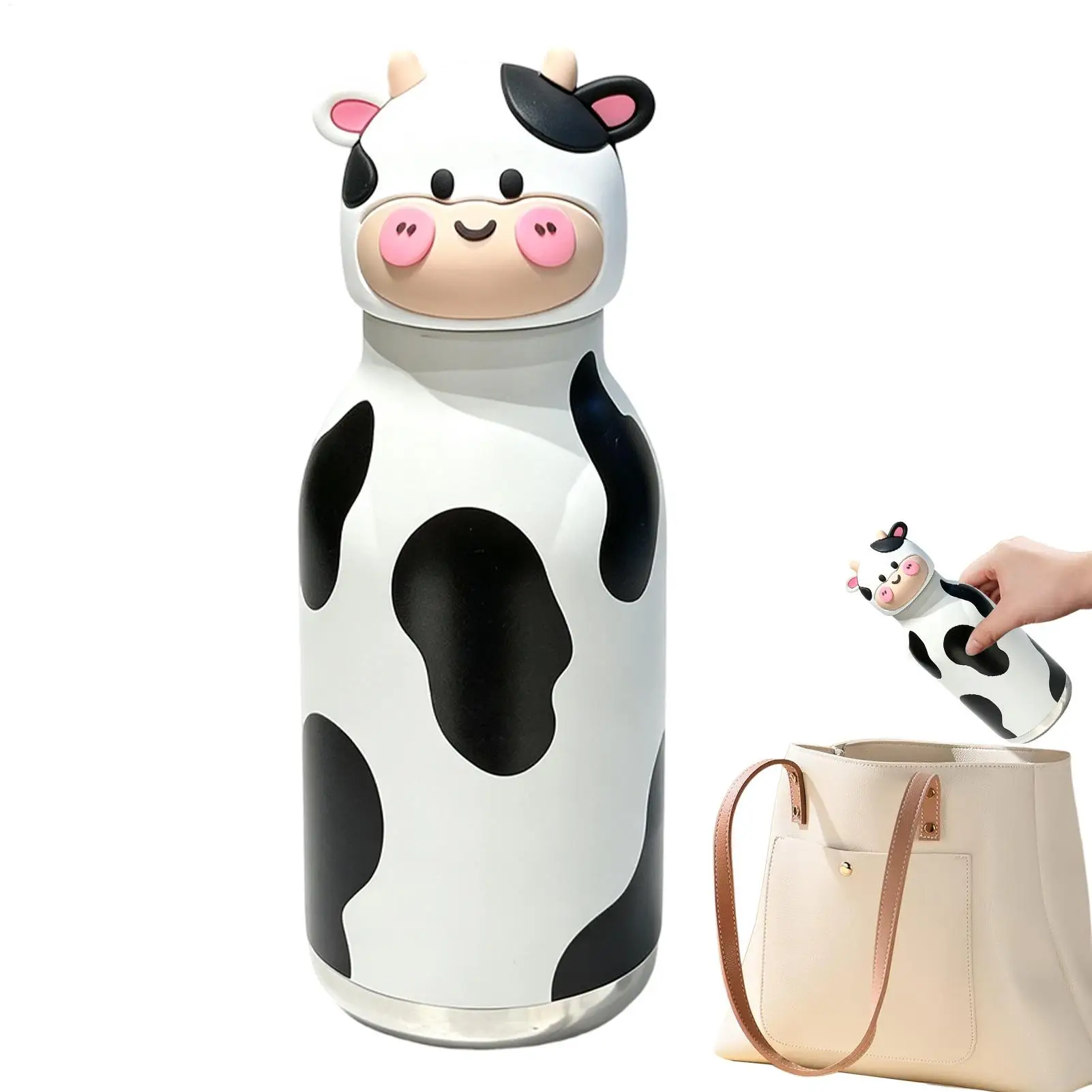 Animal-shaped Insulated Water Bottle Stainless Steel Cartoon Drinking Cup Insulated Sports Cup Thermos Bottle Tea Coffee Mug