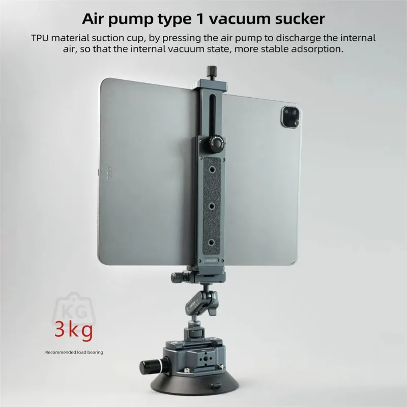 For Gopro 12 11 10 9 Insta360 DSLR Action Camera W NATO 1/4" 3/8" NEW Hand Pump Car Suction Cup Phone Action Camera Holder - Image 4