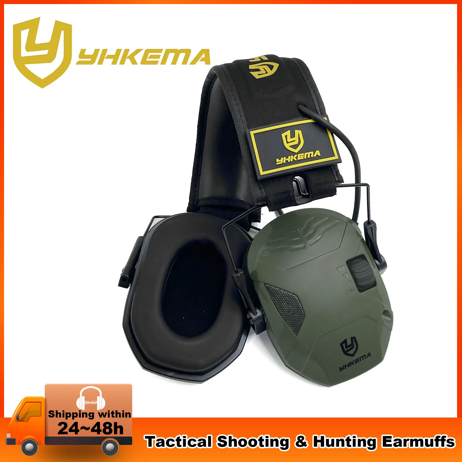 Military Tactical Electronic Shooting Earmuffs Outdoor Hunting Sound Pickup Noise Reduction Protection Hearing Headset NRR 23dB