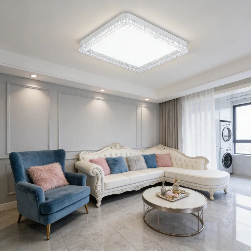 24W 36W 48W LED Ceiling Light, Circle Square  Crystal Ceiling Lamp Warm White Cool White For Bedroom Living Room Kitchen Balcony