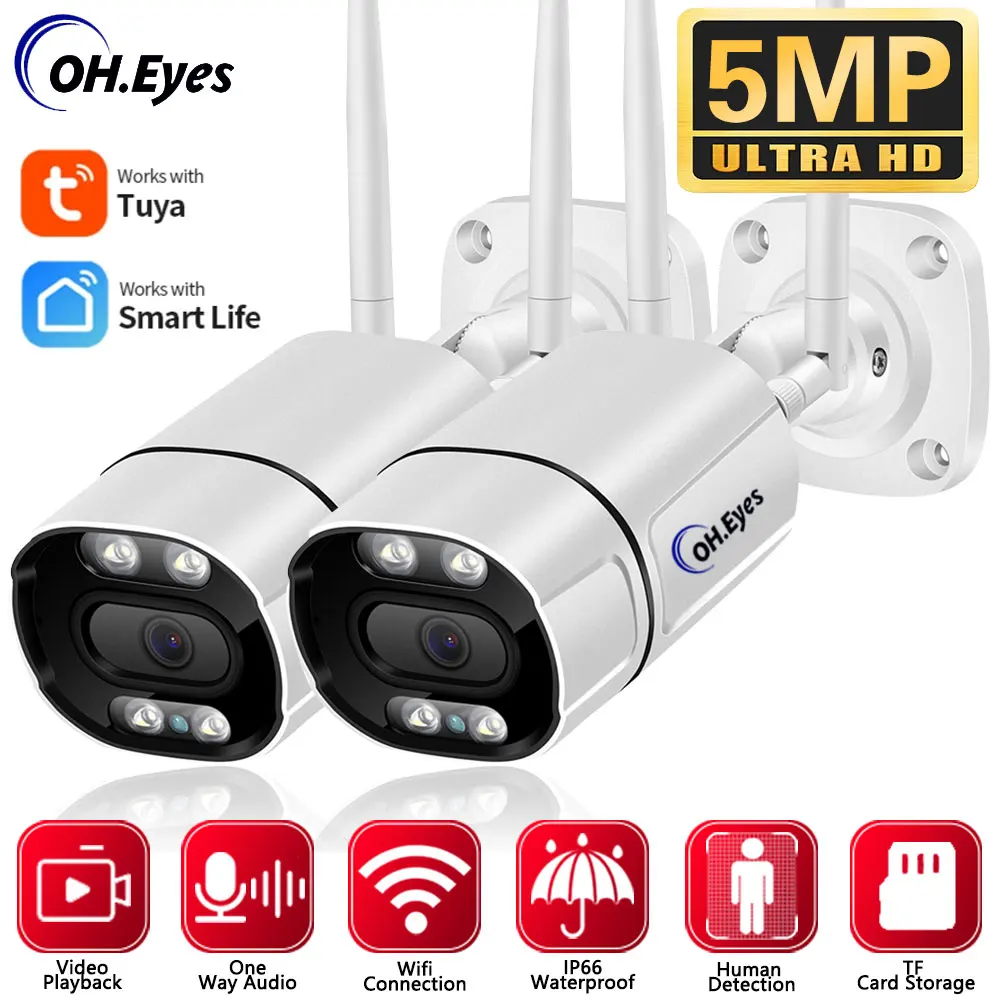 

IP-Камера уличная Tuya Smart Life с поддержкой Wi-Fi и датчиком движения, 5 Мп