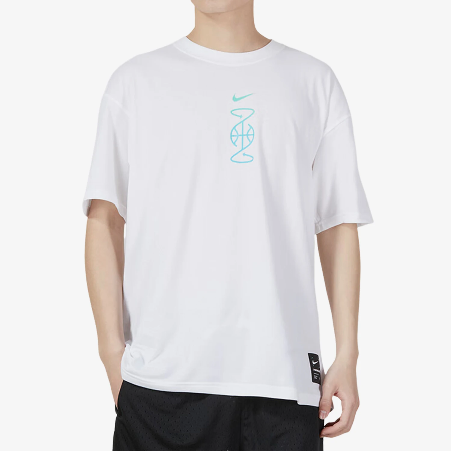 

Оригинальная новая мужская баскетбольная футболка Nike, простая спортивная дышащая футболка с короткими рукавами FJ7227-100