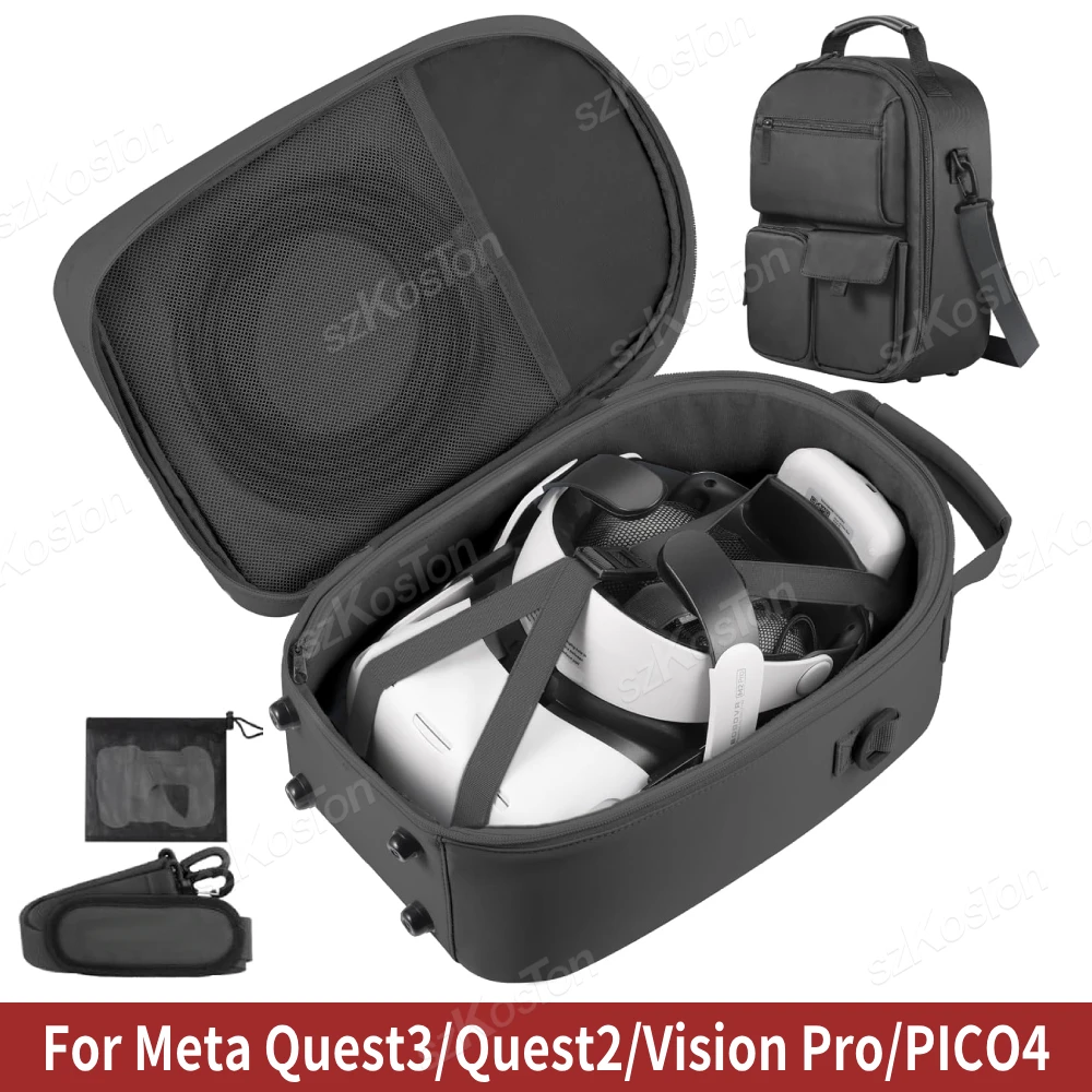 

Travel Storage Bag for Meta Quest 3 Elite Strap Carrying Case VR Headset Accessories for Meta Quest3/Quest2/Vision Pro/PICO4