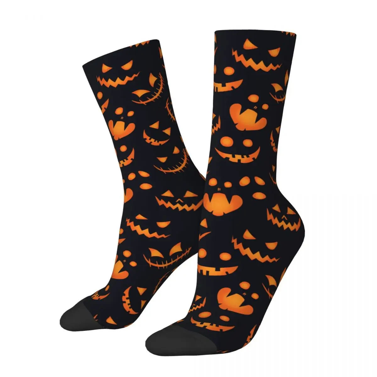 Smile Halloween Trick or Treat Pumpkin Socks Male Mens Women Summer Stockings Polyester