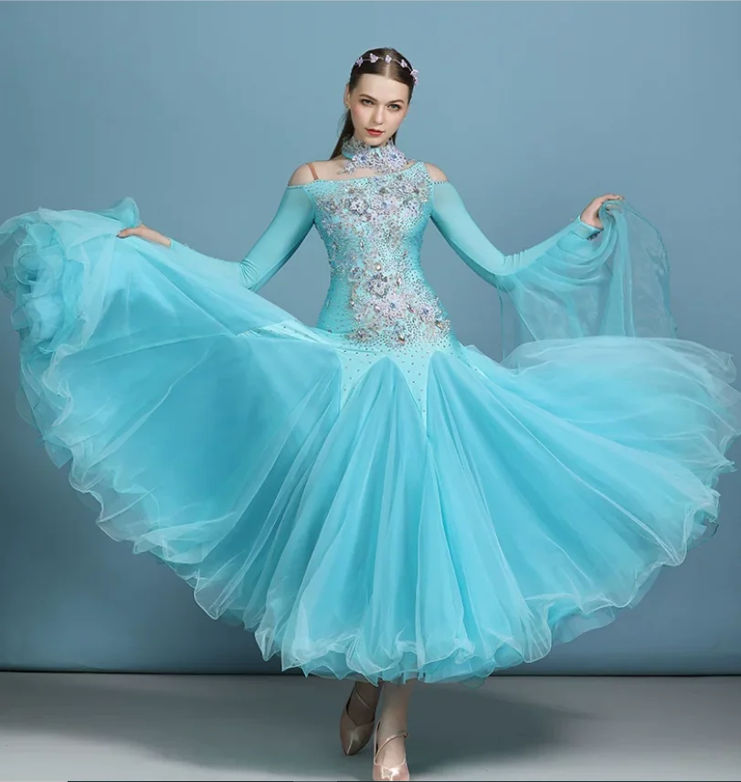 Imitation Olympic Diamond Modern Dance Dress and National Standard Dance Performance Dress