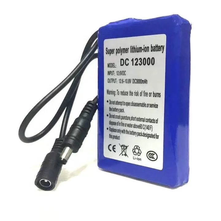 Buy More Will Cheap Polymer 18650 Lithium Rechargeable Battery 3000mAh 12V Strong Light Flashlight with Protective Plate