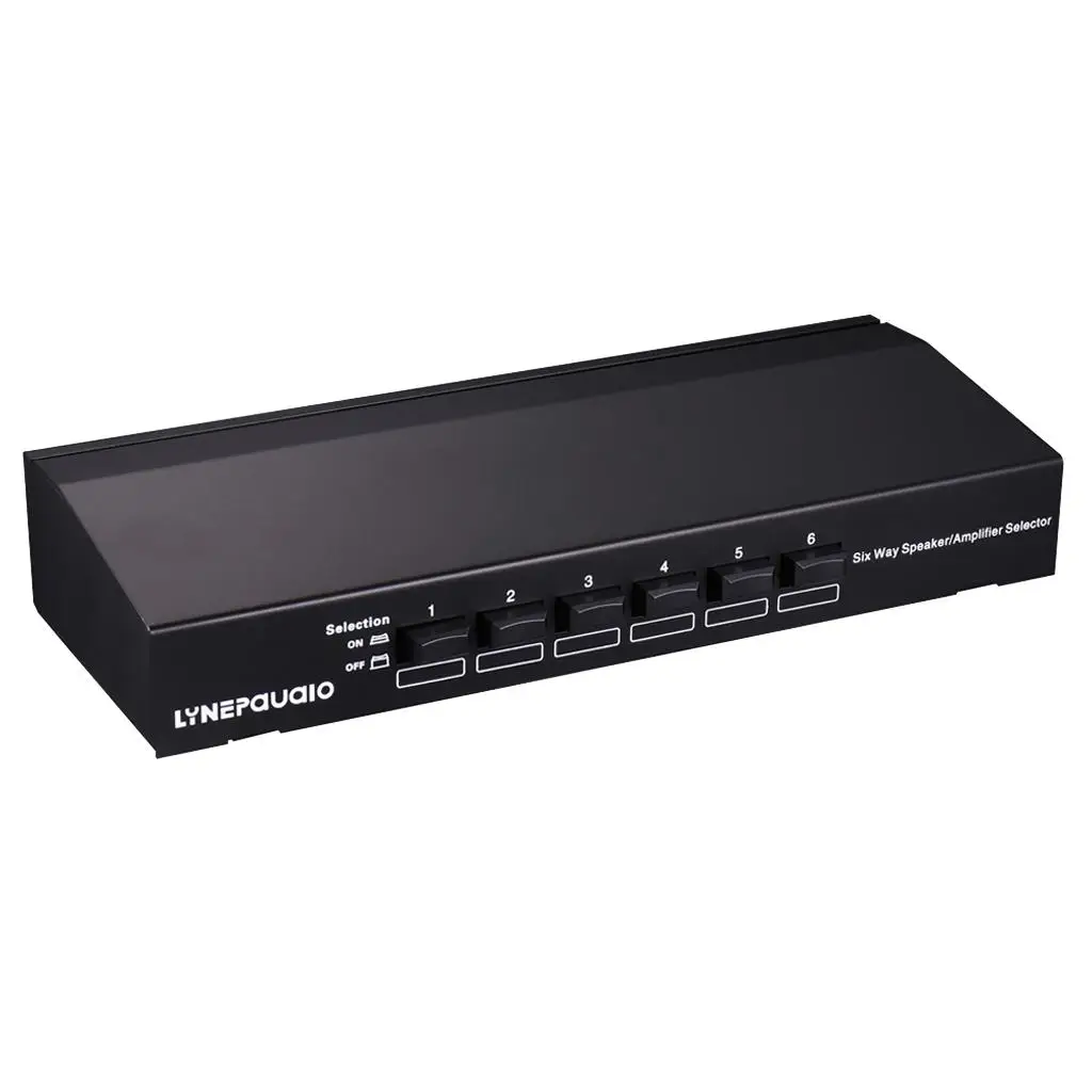 Speaker Switch Box Bidirectional 6 Channel Audio Switcher 100 Watt Amplifier for Home Entertainment