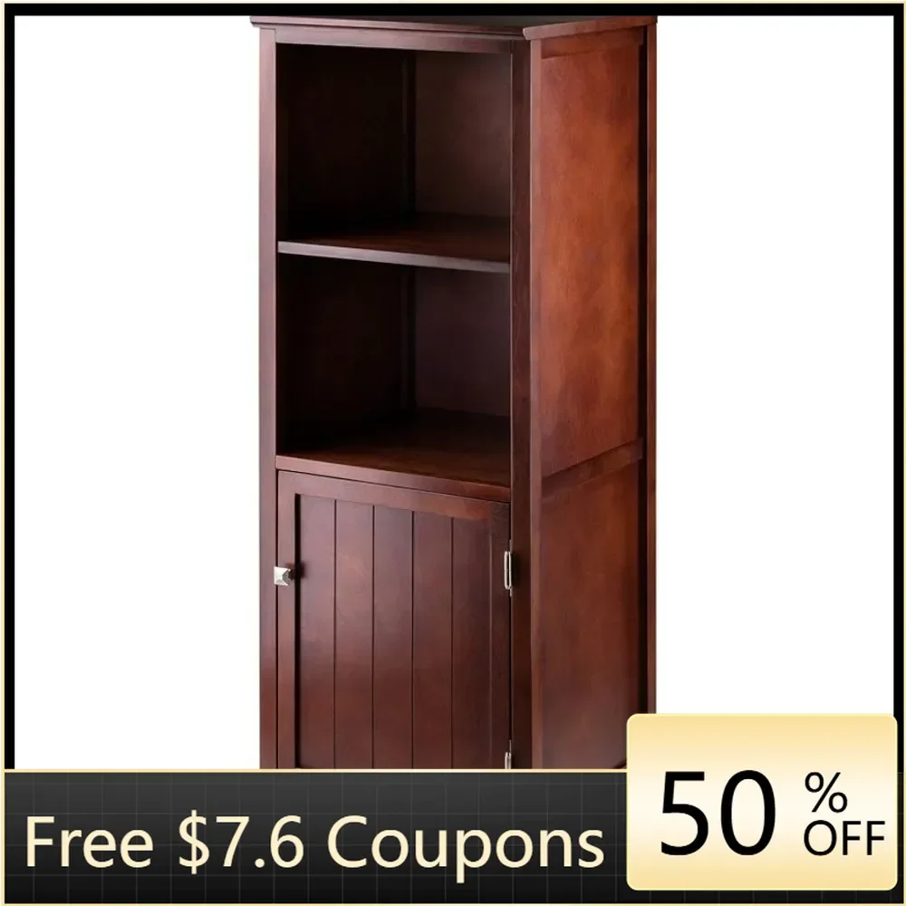 Pantry Cupboard With 2 Shelves Bathroom Storage Cabinet Antique Walnut Freight Free Shelf Furniture Cabinets Home