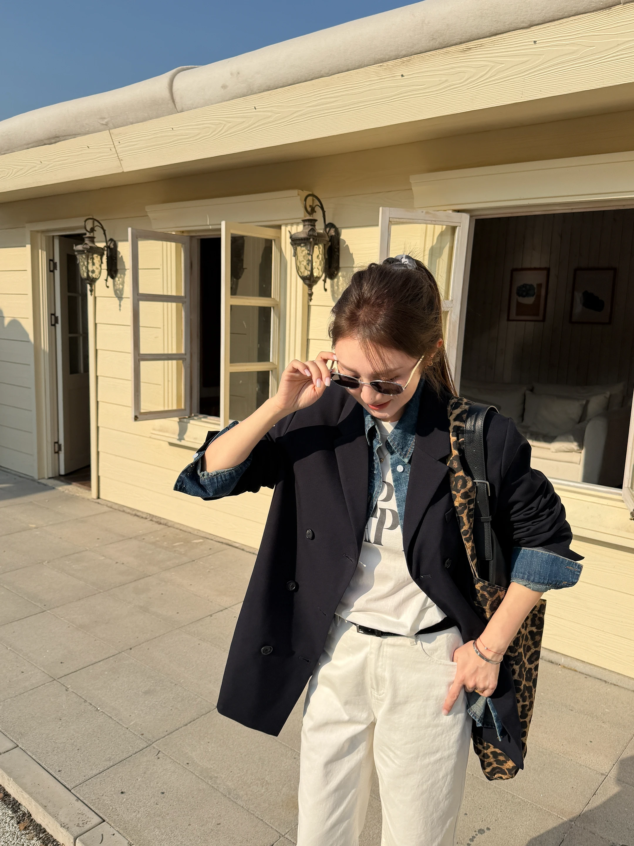 

AIMURSE Premium Wool Cotton Blend Suit Jaet Versatile mat Sle Spring Collection Women's Faion Classic Cut