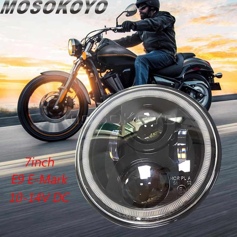 For Kawasaki Vulcan VN 900 1500 1600 1700 2000 Custom Projector 7inch Motorcycle LED Headlamp Distance Light Refit Headlight