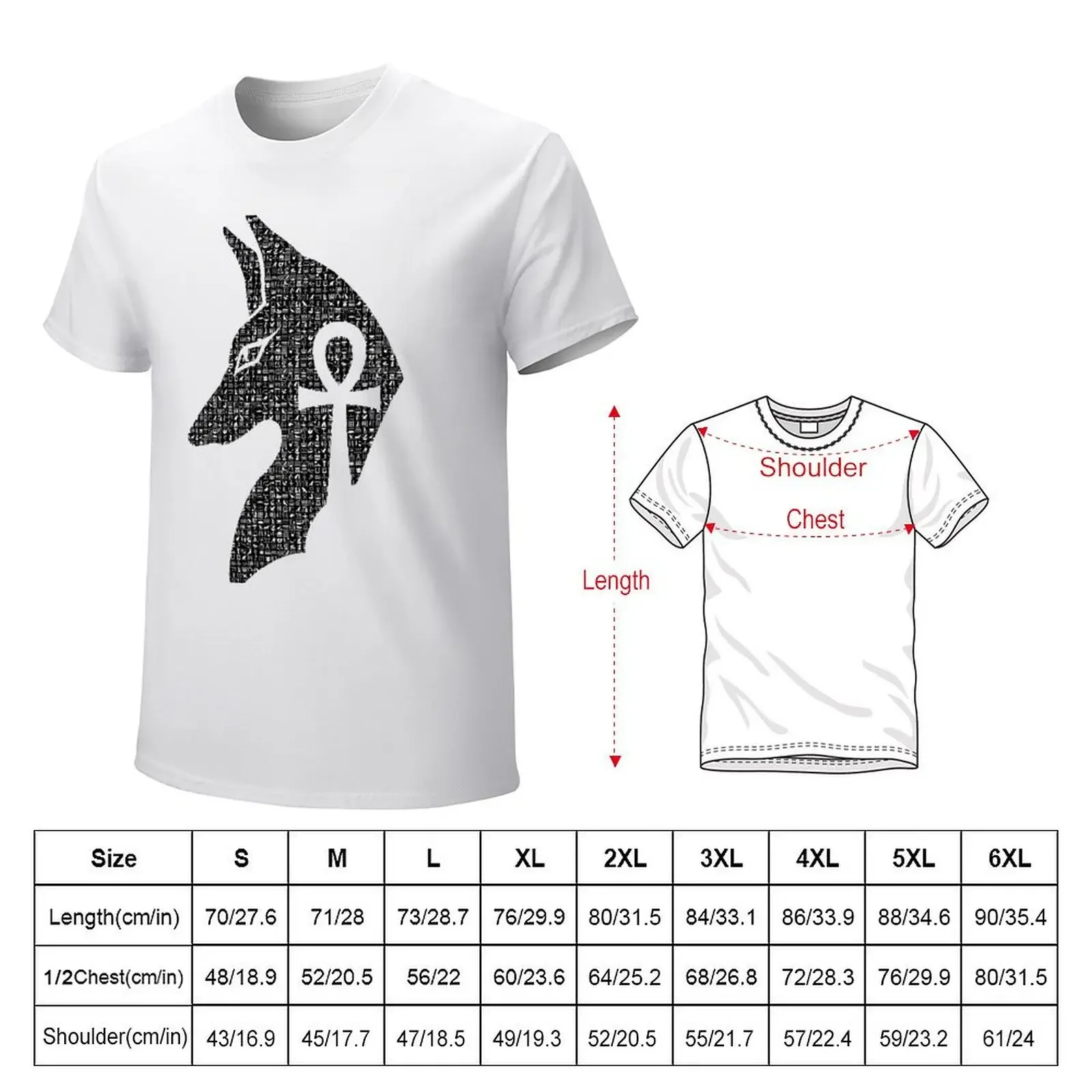 Anubis T-shirt customs design your own Short sleeve tee plus sizes Men's t-shirt