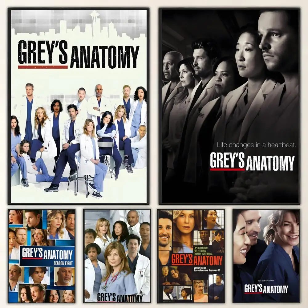 Drama G-Grey's A-Anatomy Poster HD-Kunstdruck, wasserfest, selbstklebend, Wanddekoration, Heimdekoration (Wohnzimmer, Schlafzimmer, Bar), ästhetisch