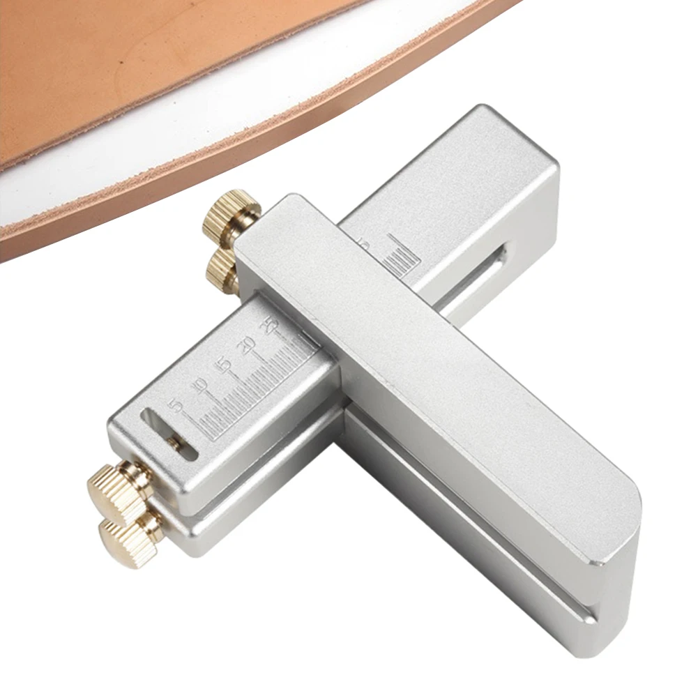 

Strip Belt Precise Cutting Tool Aluminum Alloy Leather Cutting Tool Adjustable Leather Cutter for Leathercraft Incision Cutter