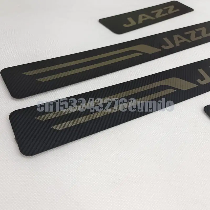 For Honda JAZZ 2020 2021 2022 Door Sill Scuff Plate Trim Sticker Stainless Entry Guards Kick Pedal Protectors Car Accessories 4X