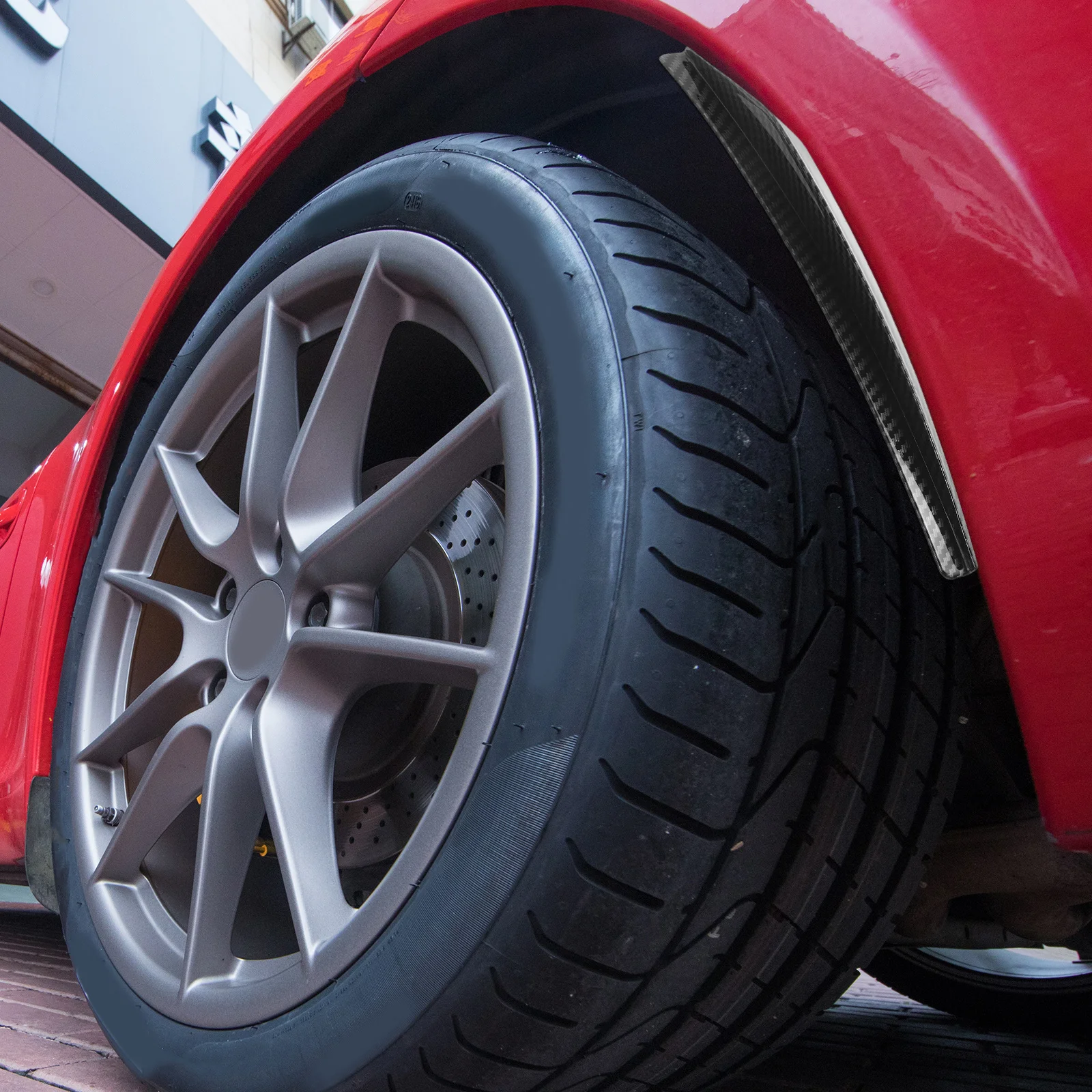 

4Pcs Carbon Fiber Wheel Eyebrow Protector Universal Trim for Car Exterior Enhanced Scratch Resistance Modern Style Automotive