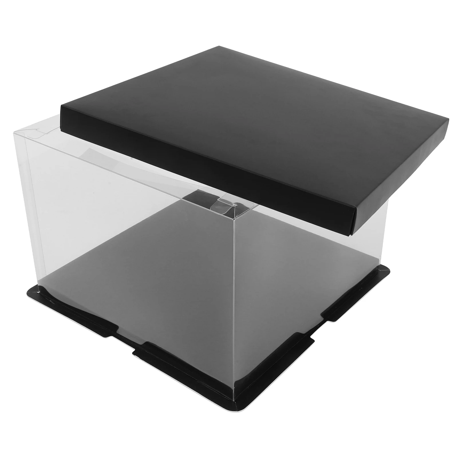

Black Plastic Clear Display Box For Cake Cubes Holder Container Transparent Gift Clear Cubes For Display Box Case