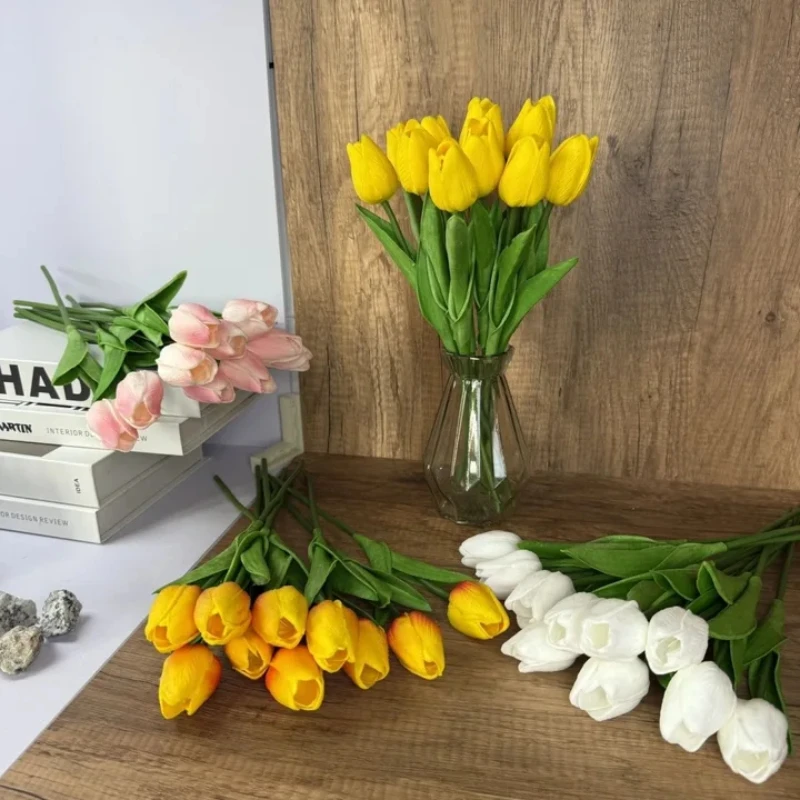 Ewige Blumen Wohnzimmer-Dekoration Blumenstrauß Tulpen Tischvase Blumenarrangement Ornament Fotografie Spezialblumen