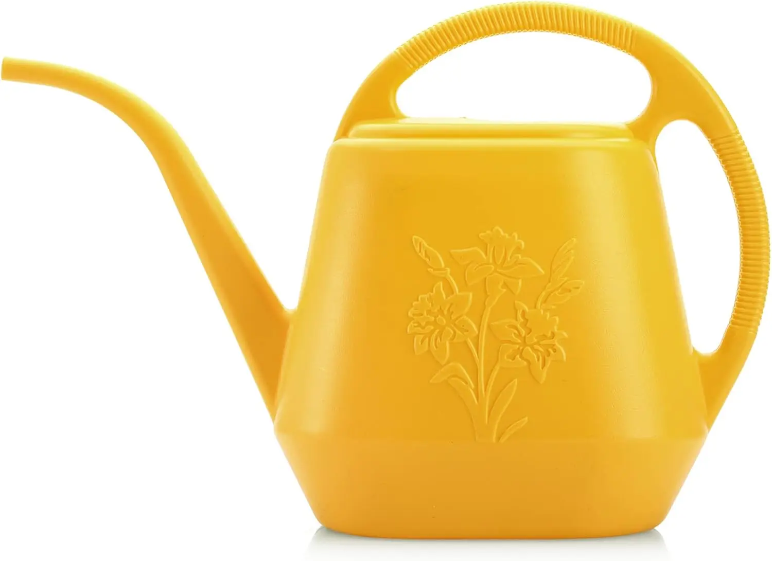 

1-Gallon Plastic Watering Can with Long Spout for Indoor Outdoor Garden Plants, Yellow