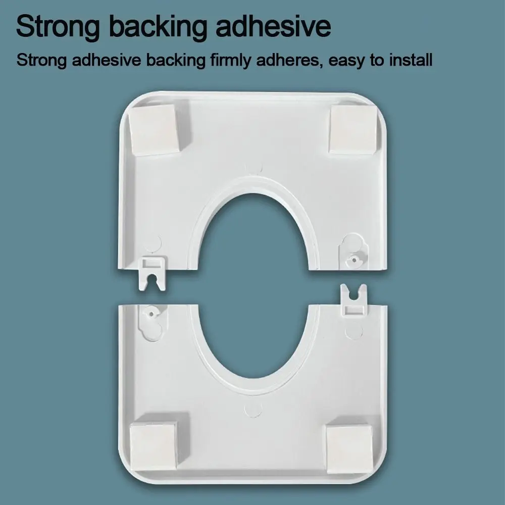 Plastic Self-Adhesive Rectangle Reserved Hole Cap Hole Ornament Easy Install Wall Oblique Hole Plug Air Conditioning Hole Cover