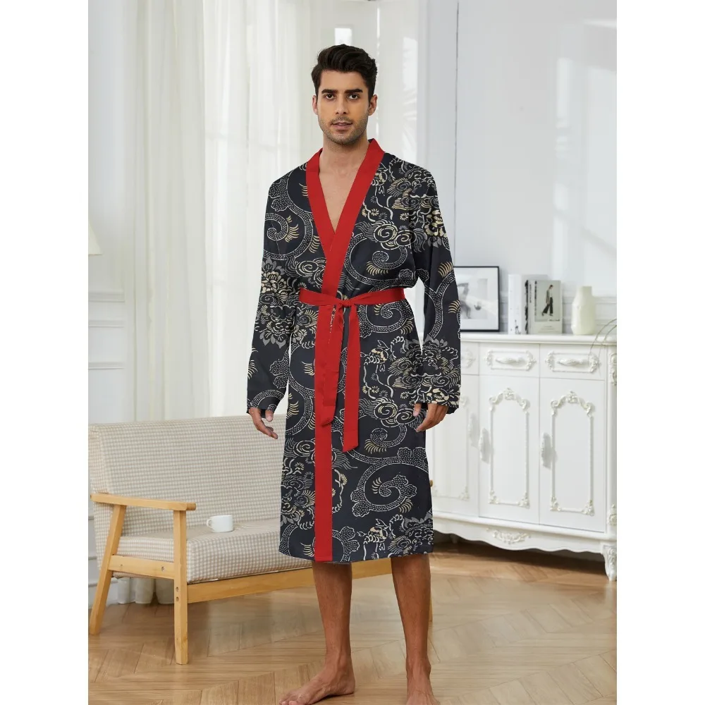 ملابس نوم رجالية عصرية للترفيه المنزلي سريعة الجفاف للرجال، بيجامات مضحكة للرجال مطبوعة رقمية