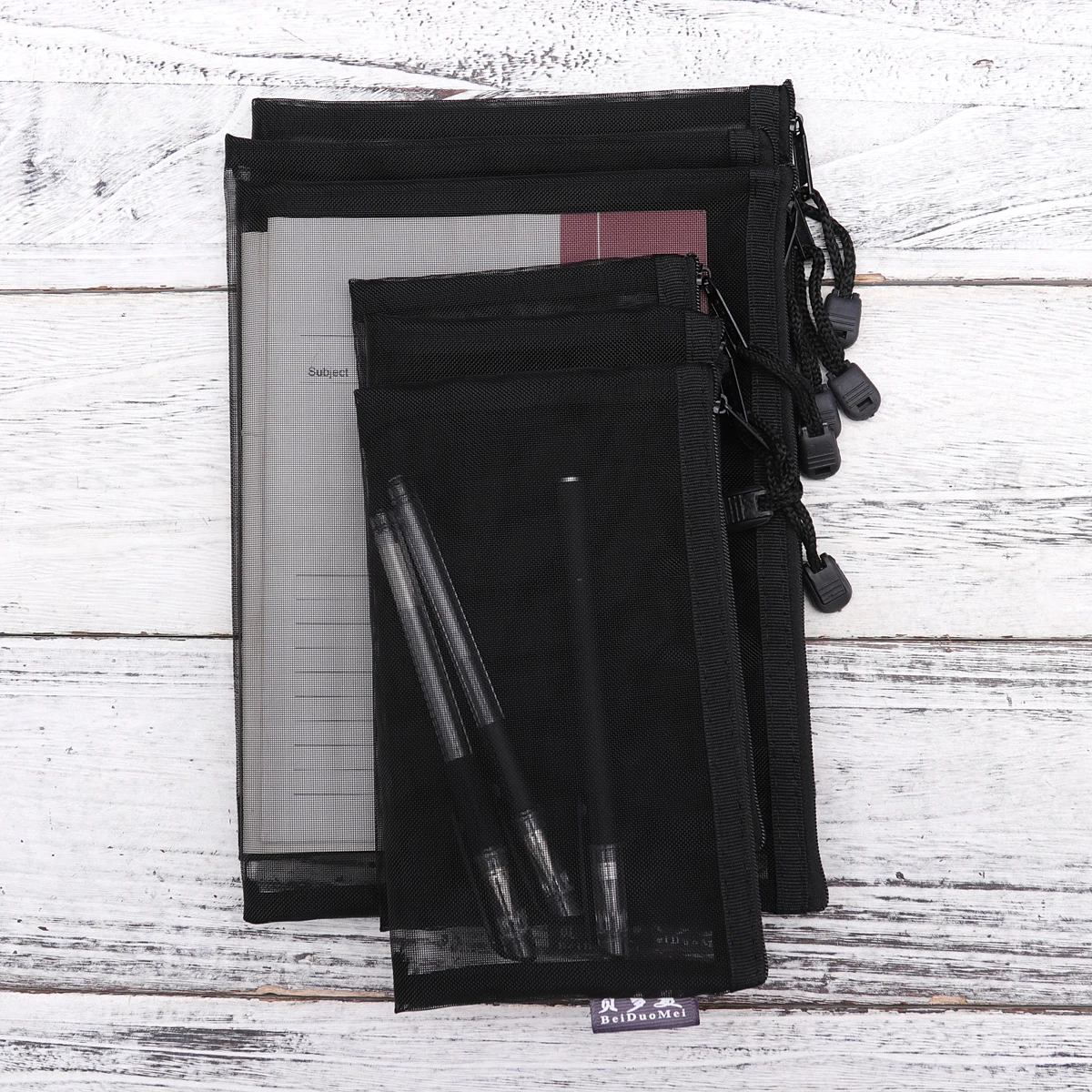 

6 Pcs File Holder School Pencil Case Cases Stationery Organizer for Office Documents Bag Silk Screen Pouch Girls
