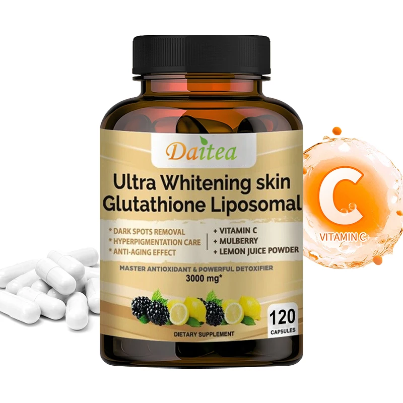 Super Skin Whitening Glutathione Liposomal Capsules - Antioxidant, Powerful Detoxifier, Overall Health, Vitamin C Supplement