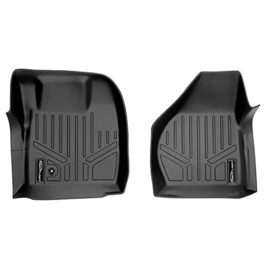 

Custom Floor Mats 1st Row Liner Set for 2008-2010 Ford F-250 Black Rubber Durable Non-Slip Full Coverage Protection