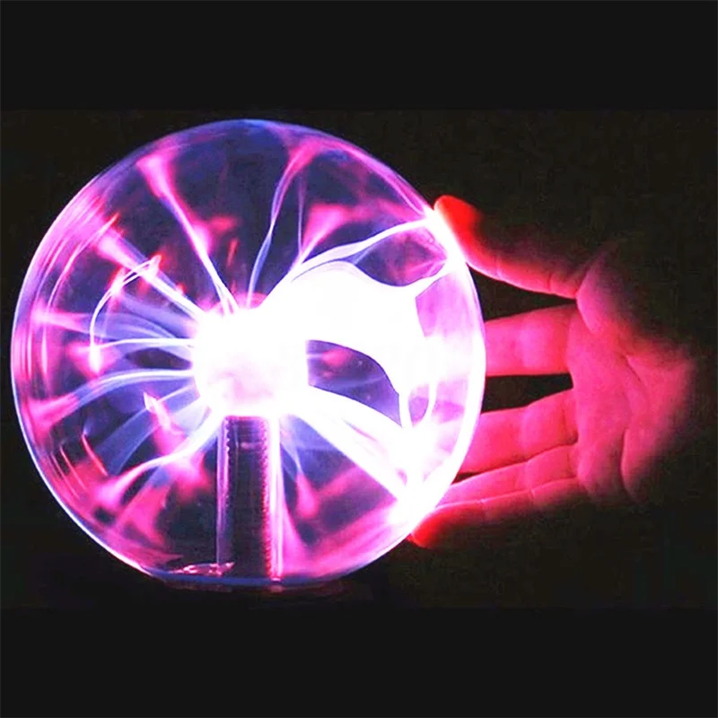 USB Carregamento Magic Plasma Ball para Crianças, Luz Noturna, Festa de Natal, Decoração de Natal, Dropship, 3"