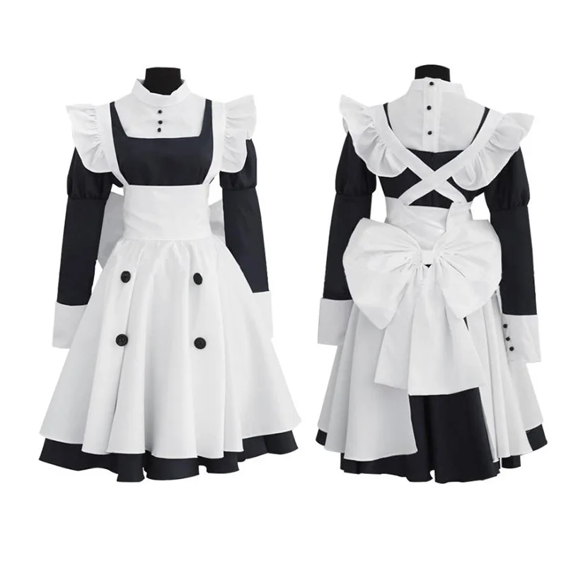 

Black Butler Merlin Cosplay Costume Maid Dress Outfit for Halloween Party