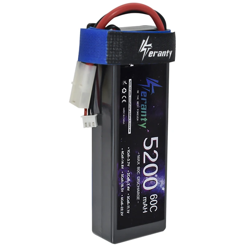 1/2PCS Teranty 2S HardCase Lipo Battery 7.4V 5200mAh 60C Battery Racing Series for RC Helicopter Car Boat Truck Buggy