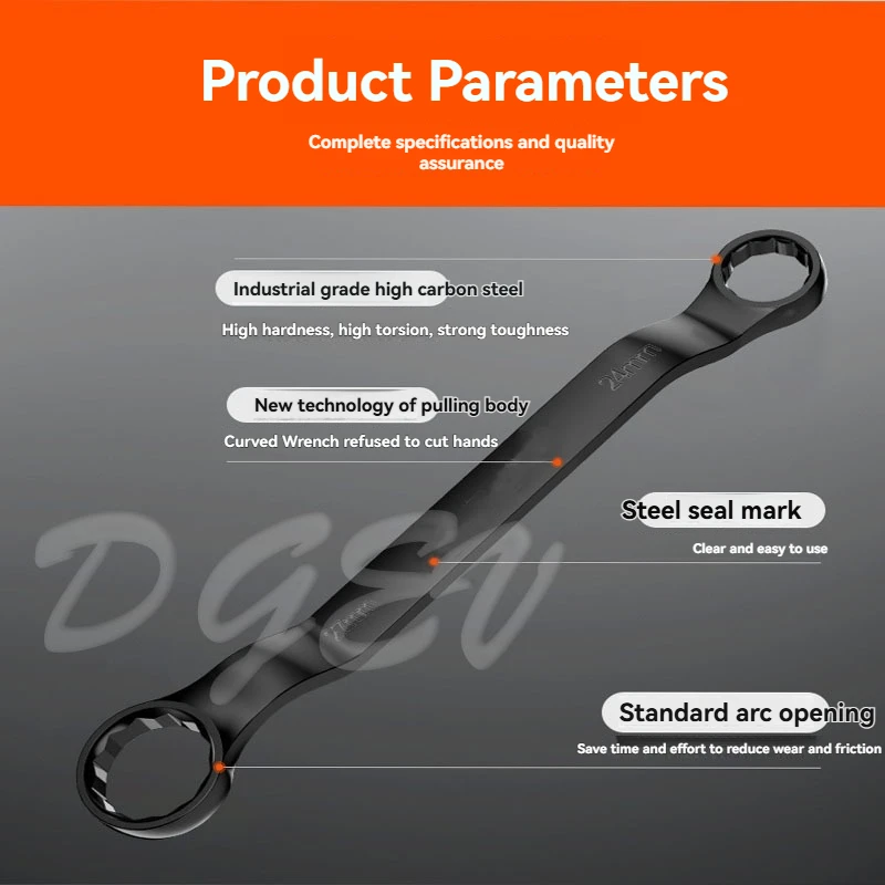 DGEV Двусторонний коробочный ключ Высокопрочный многофункциональный угловой ключ двойного назначения Инструмент для ударных досок Ручные инструменты