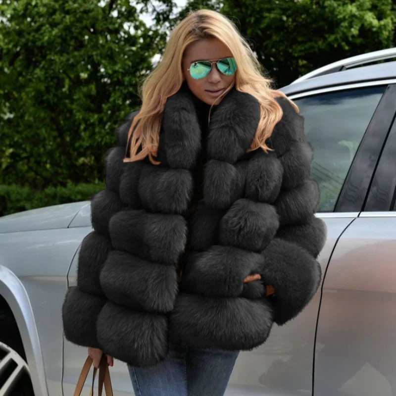 Faux Fur Coat Winter Womens Fashion Luxury Thickened Warm Quilted Jackets Coats Y2k Vintage Top White Lapel Short Fur Clothing