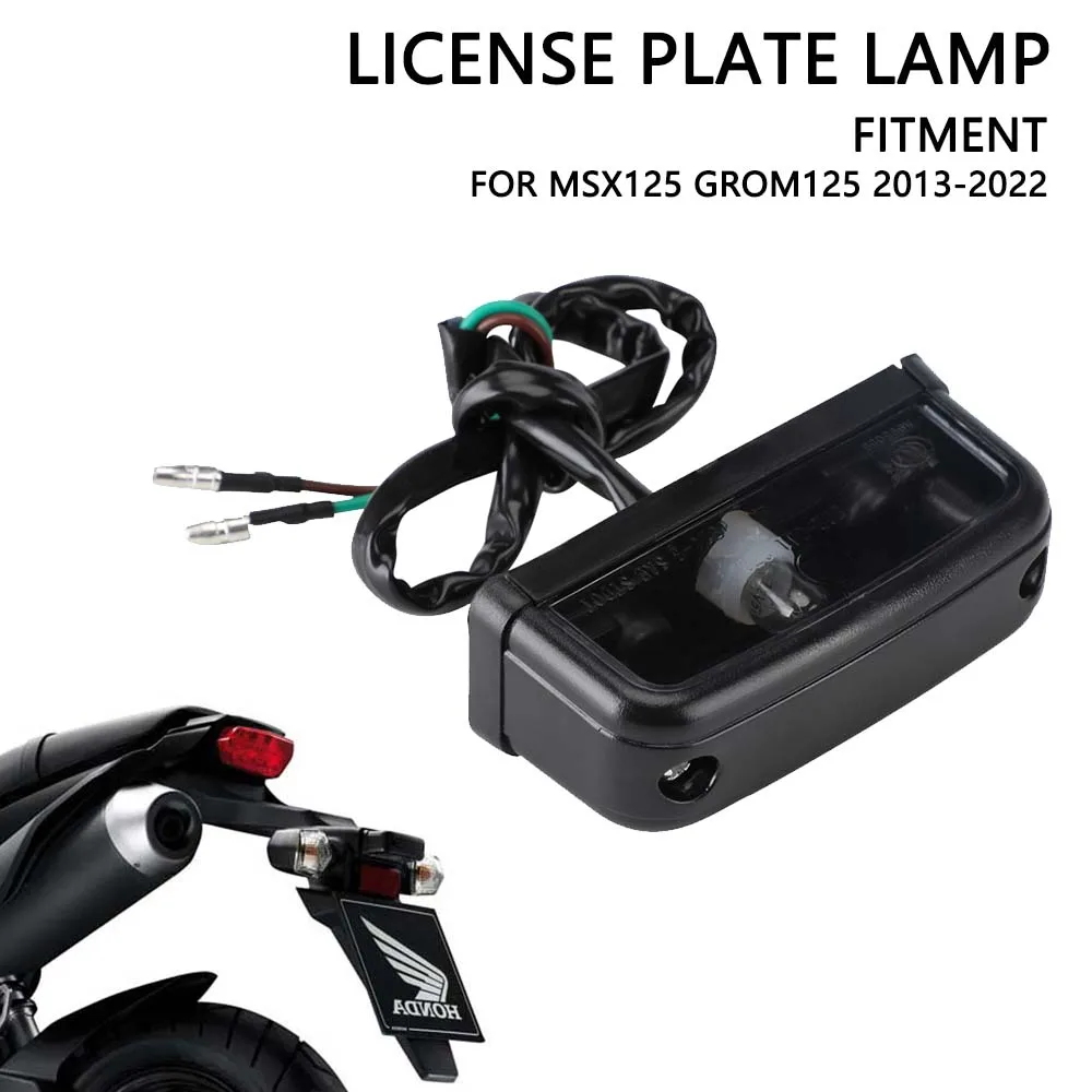 AliExpress NONE License Plate Lamp For MSX125 Motorcycle Accessories For Honda MSX125 Grom125 2013-2022 Dirt Pit Bike Number Plate Light