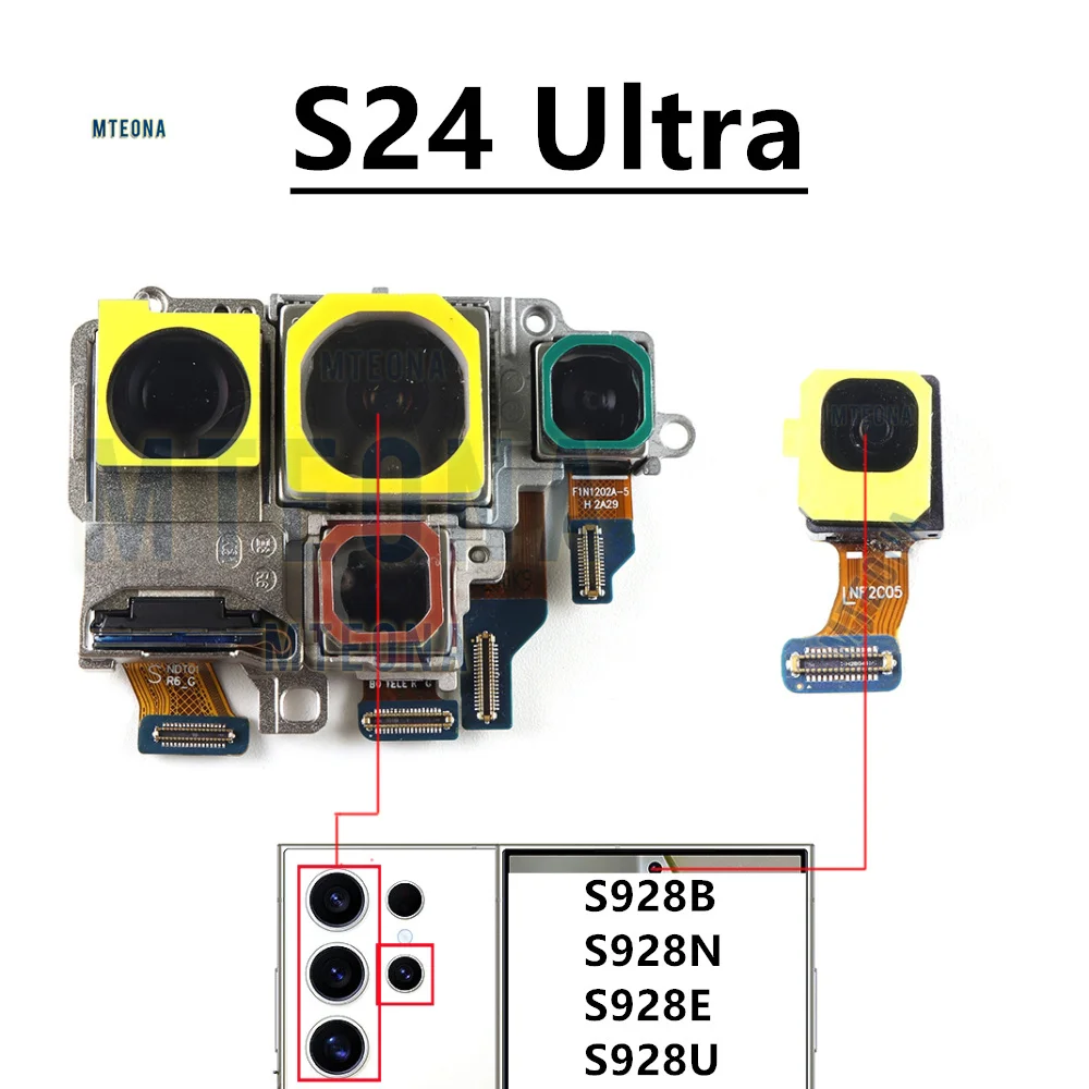 Rear Front Camera For Samsung Galaxy S24 Ultra 5G S928B S928U S928 Frontal Selfie Back Backside Camera Module Spare Parts S24U