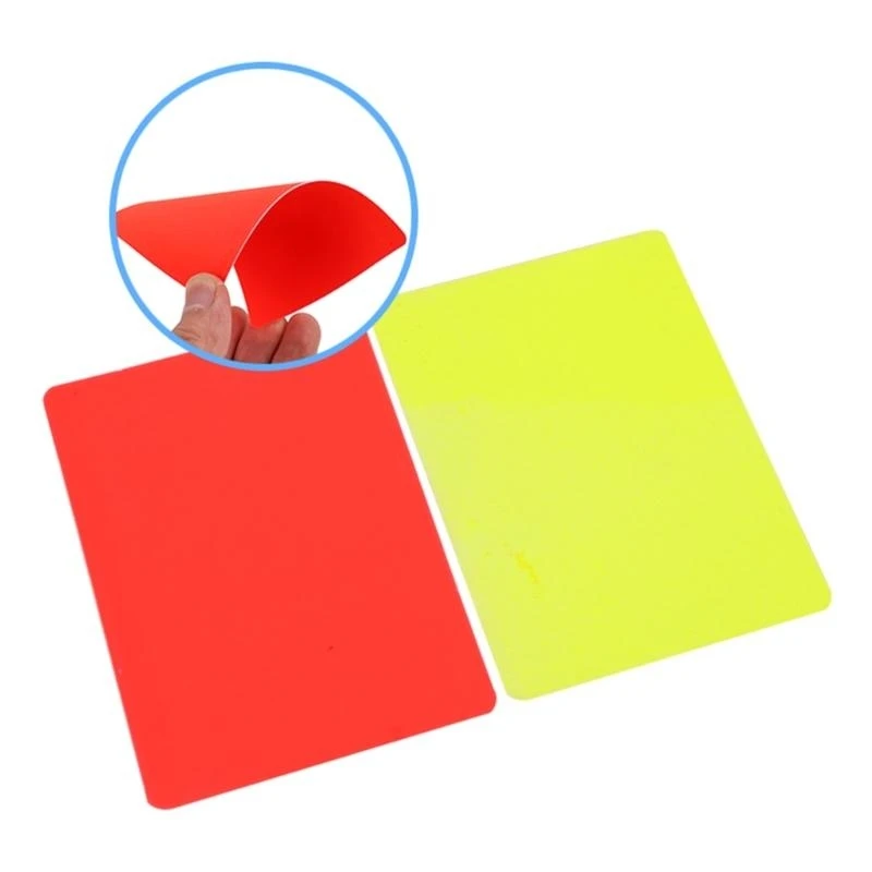 652F Sports Referee Set Soccer Warning and Ejection Cards Set Referee Cards, Sports Football Referee Redness Yellow Card Set
