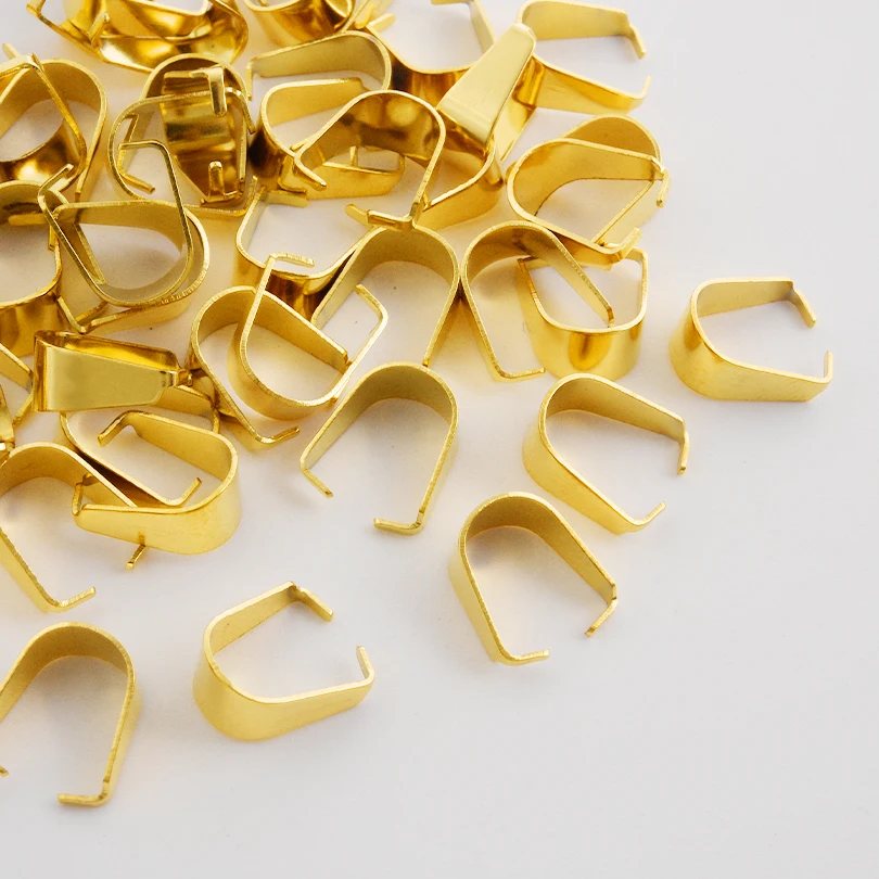 

100pcs Colorful Stainless Steel Melon Seeds Buckle Pendant Handmade Craft Diy Necklace Bracelet Connector Hook Jewelry Discovery