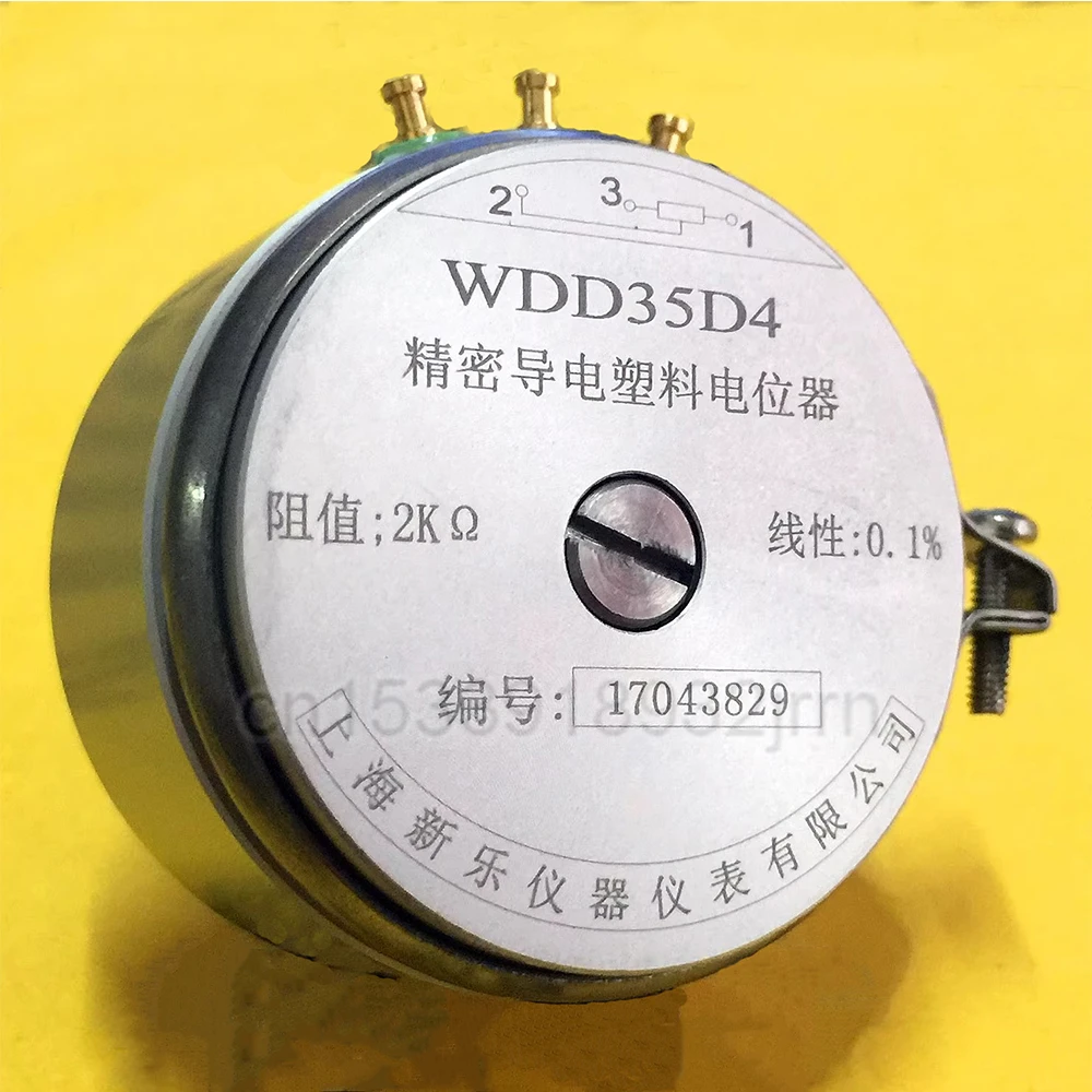 

1pcs WDD35D-4 Precision Conductive Plastic Potentiometer 0.1% Angular Displacement Sensor 1K2K5K10K