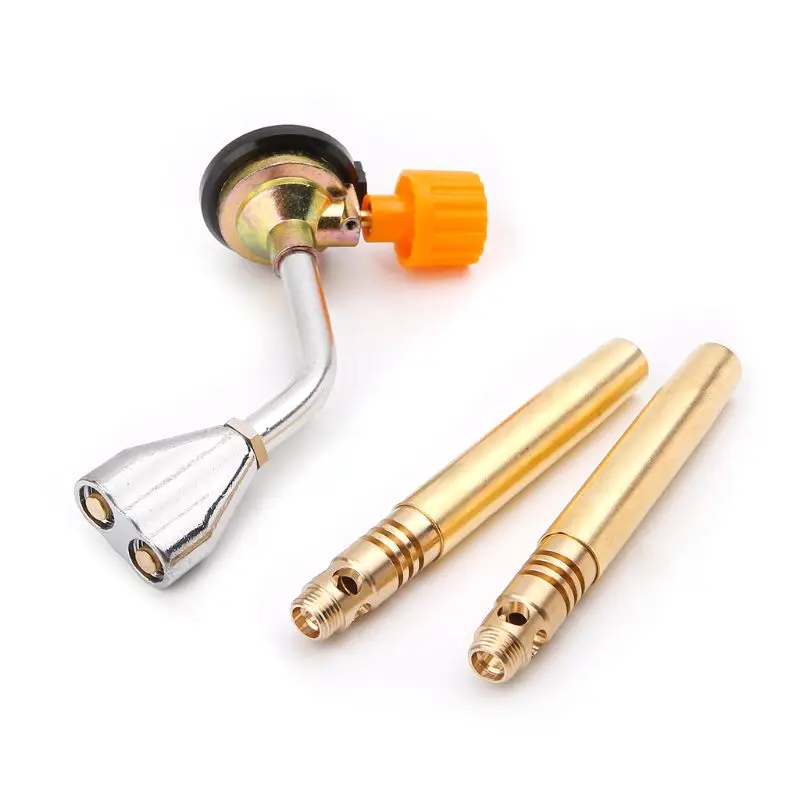 Jet Flame Torch Double Tube Brazing Gas Blowtorch Lighter for Burner Outd