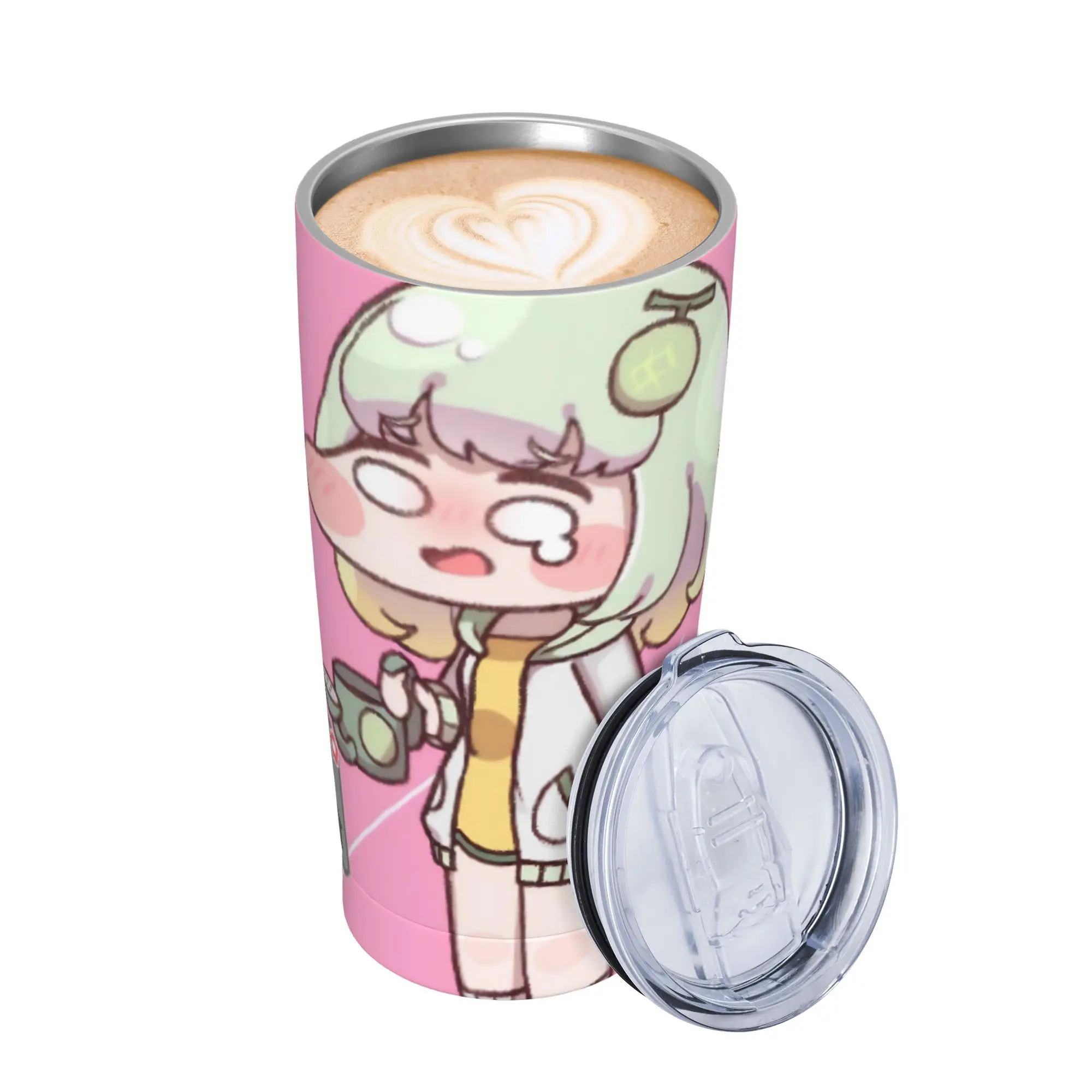 Trickcal C-Chibi Go Games Insulated Tumbler with Straws Lid  Stainless Steel Coffee Mugs Outdoor Travel Car Bottle Cup 20oz