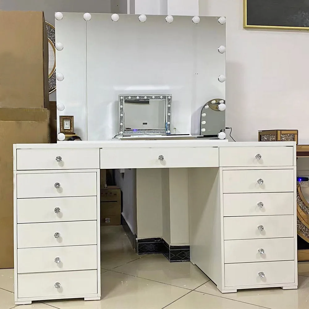Light bulb dressing table Bedroom chest integrated design makeup cabinet dressing tables