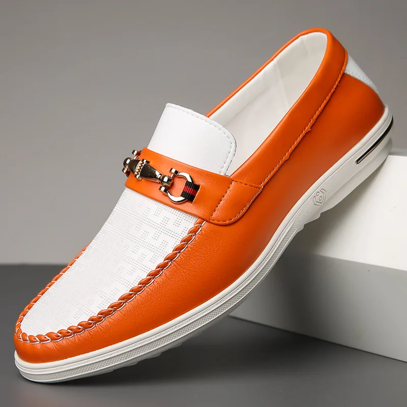 Mocassins masculinos nova primavera outono moda sapatos masculinos marca clássica de alta qualidade couro confortável unidade sapatos barco homem sapatos casuais