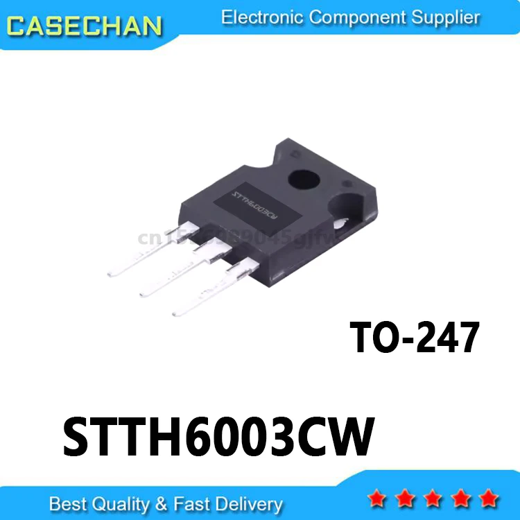 5PCS New and Original STTH6003  STTH6003CW  TO-247