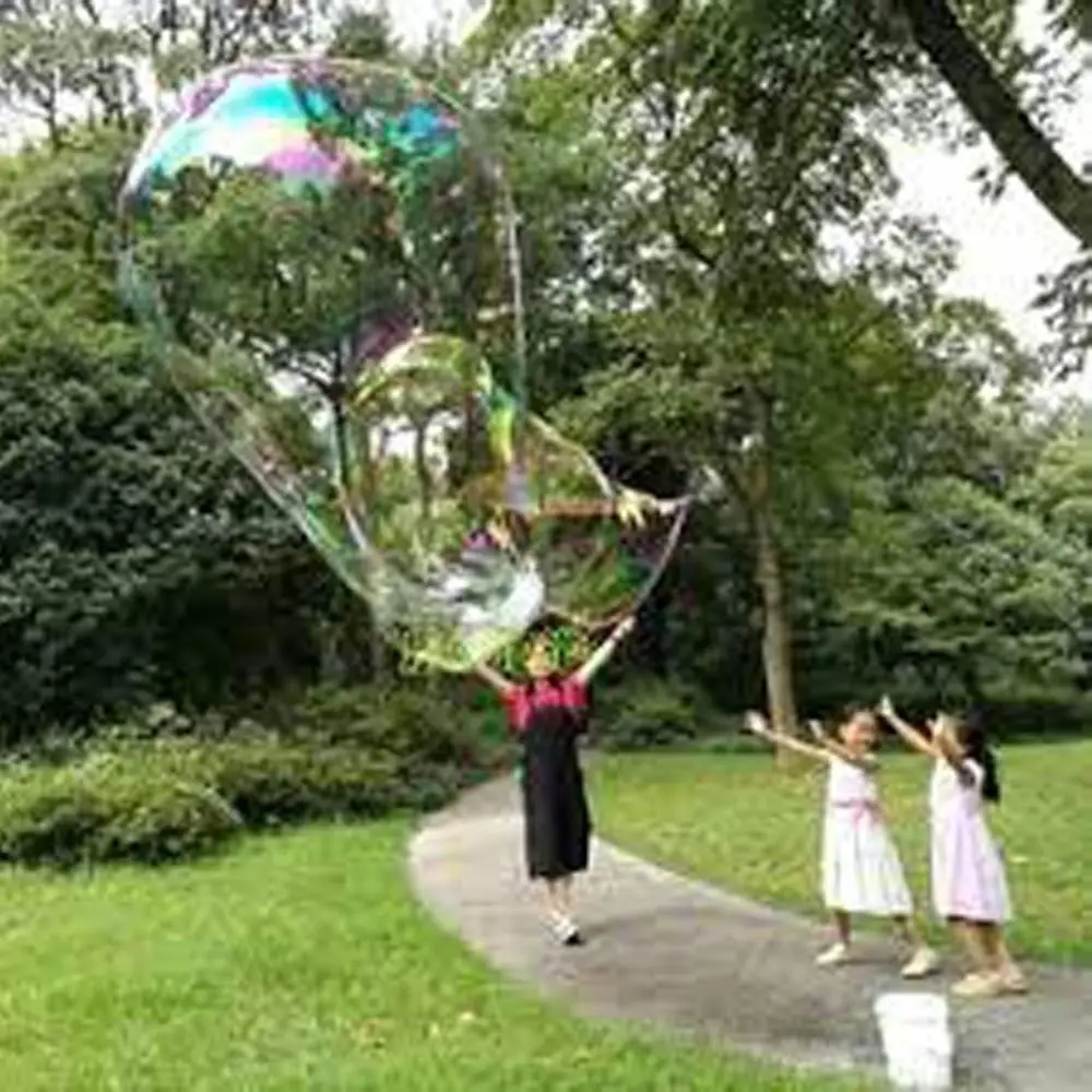 Rop à bulles détachable Double pôle, jouets d'activité à bulles d'été, grande anneau à bulles, grande baguette à bulles, cercle à bulles pour enfants et adultes